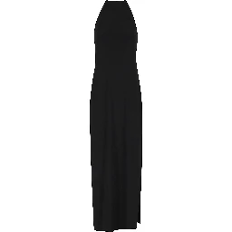 HALTER LONG DRESS W SIDE SLIT
