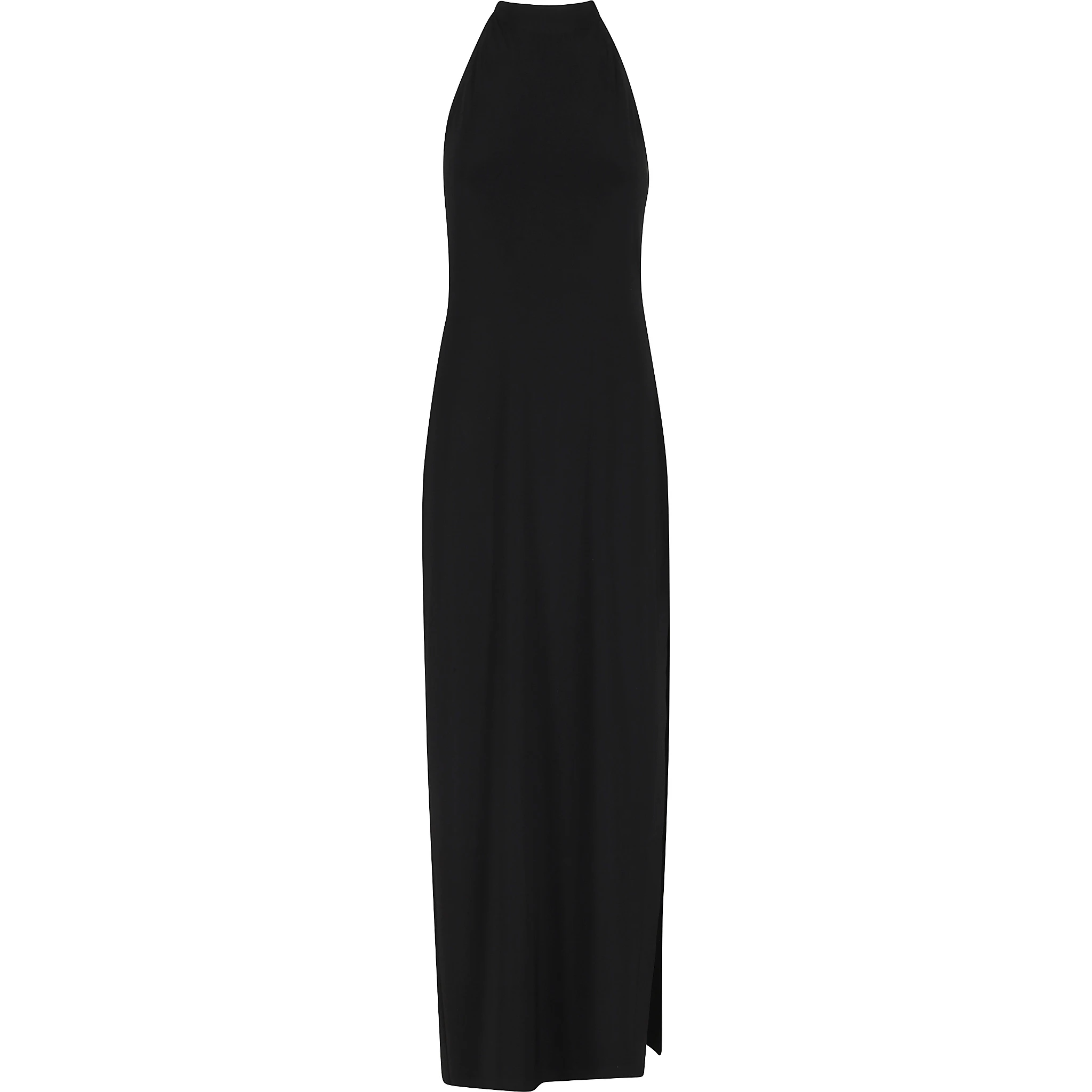 HALTER LONG DRESS W SIDE SLIT