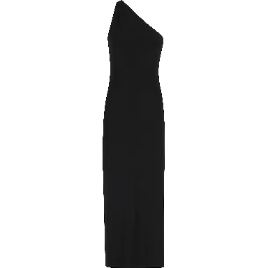 ONE SHOULDER LONG DRESS W SIDE SLIT