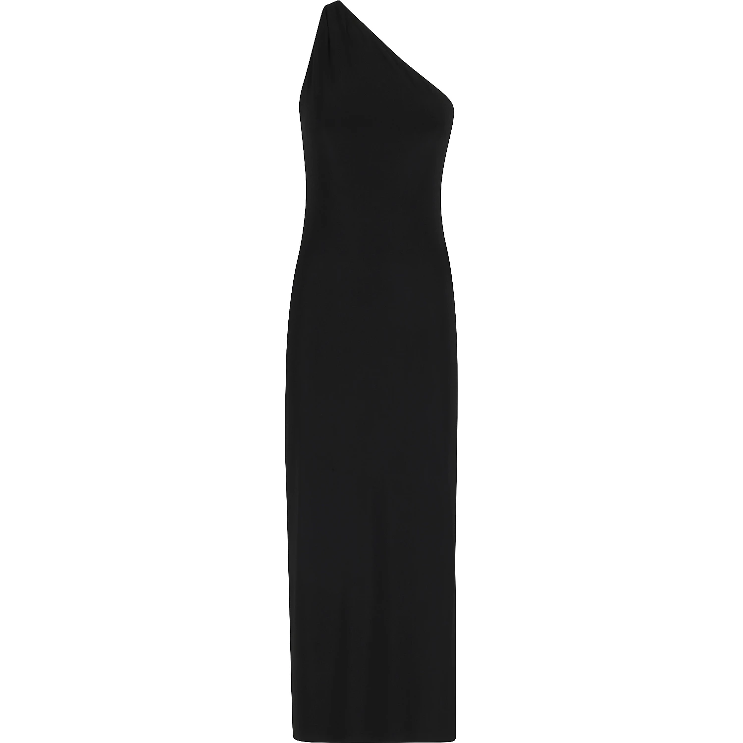 ONE SHOULDER LONG DRESS W SIDE SLIT