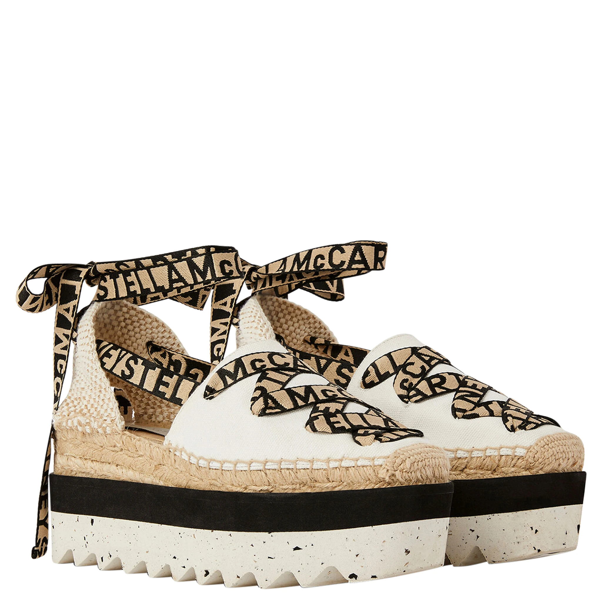 حذاء مسطح أبيض من ستيلا مكارتني