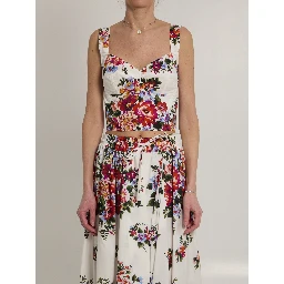 Bustier top with floral print