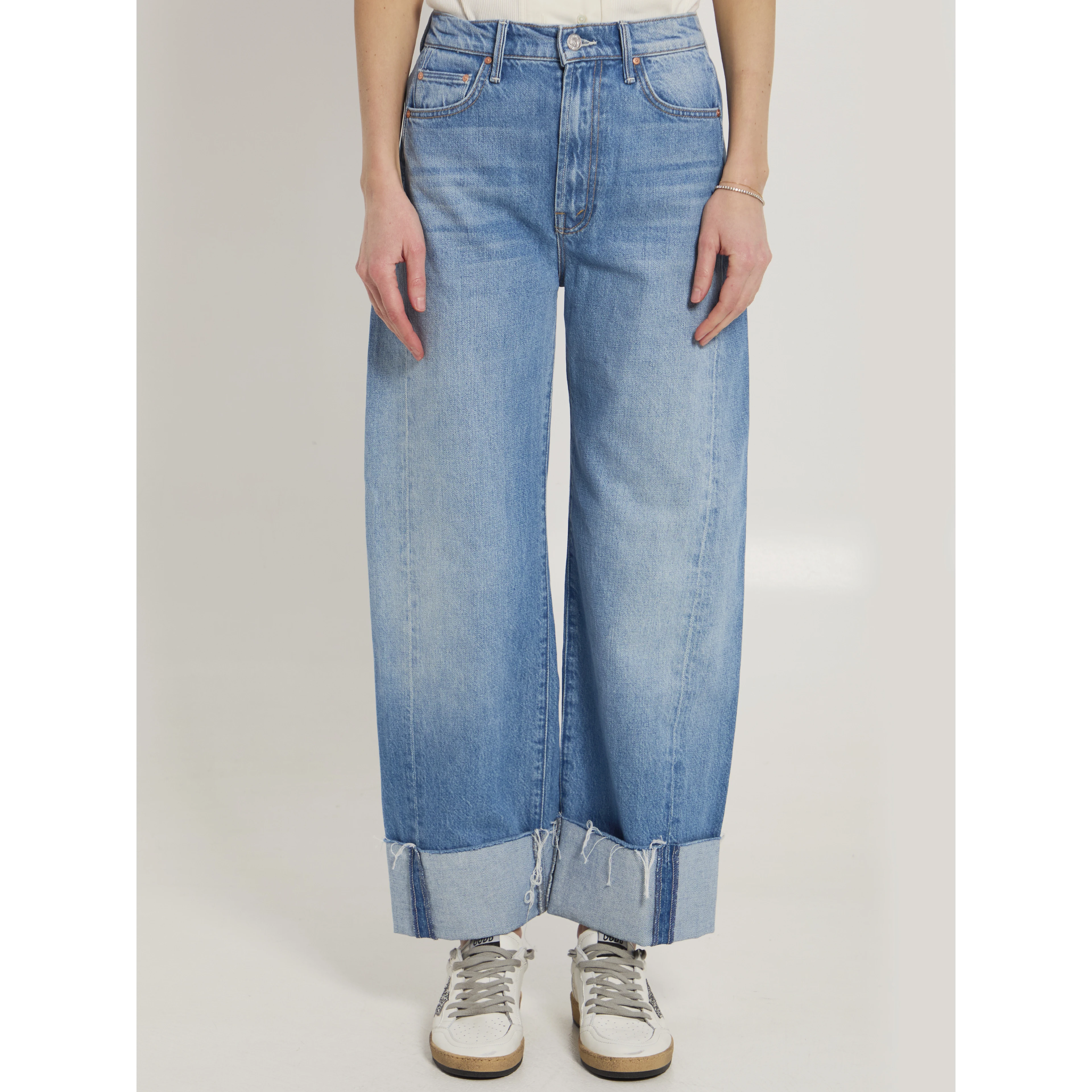The Half-Pipe Ankle Cuff Fray jeans