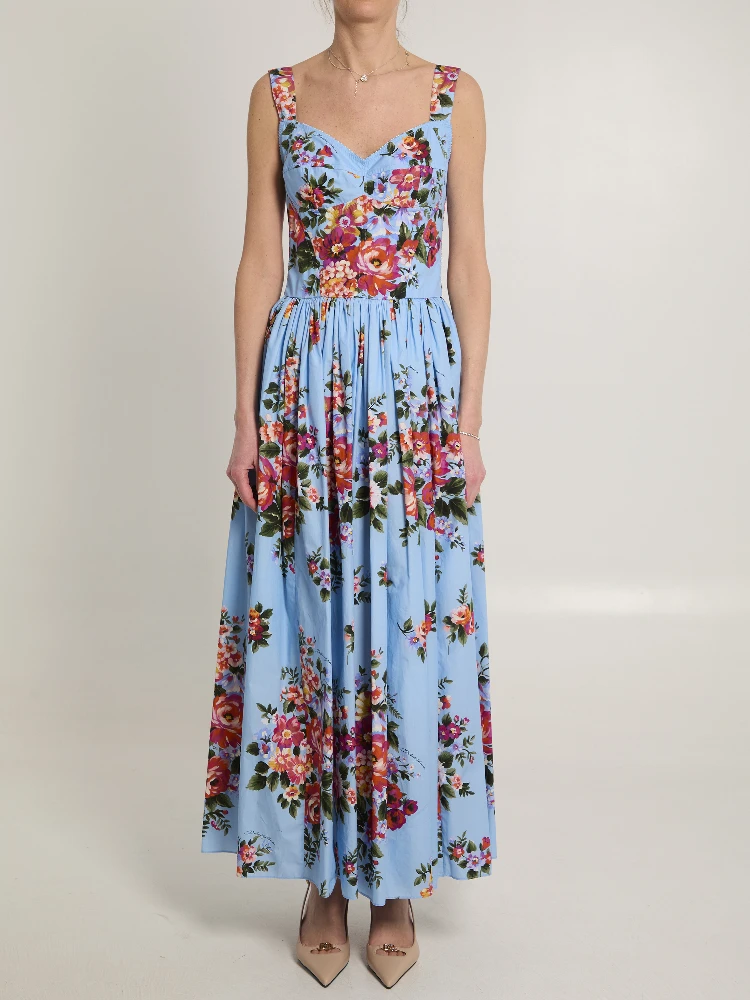 Maxi dress with floral print