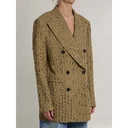 Double-breasted linen jacket