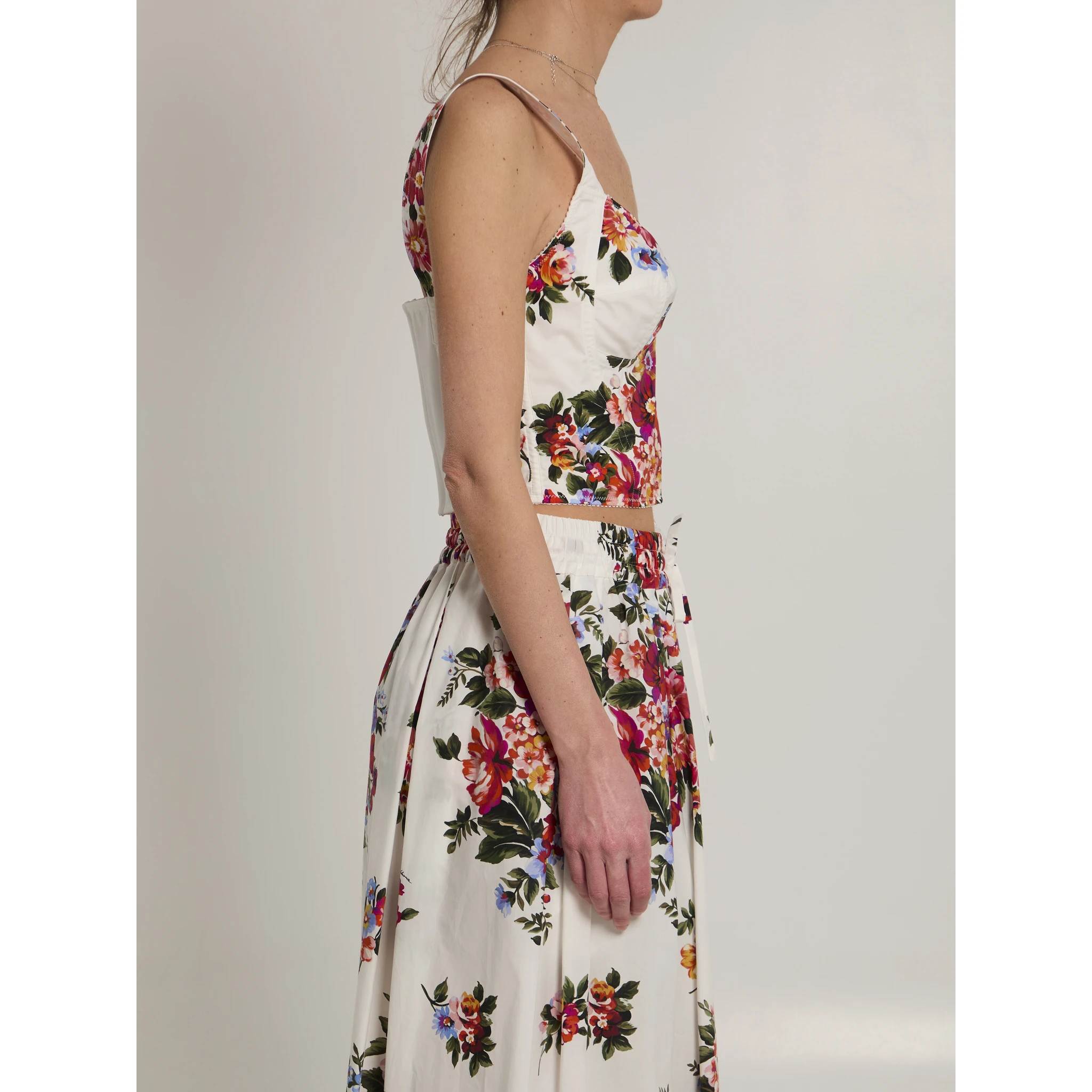 Bustier top with floral print