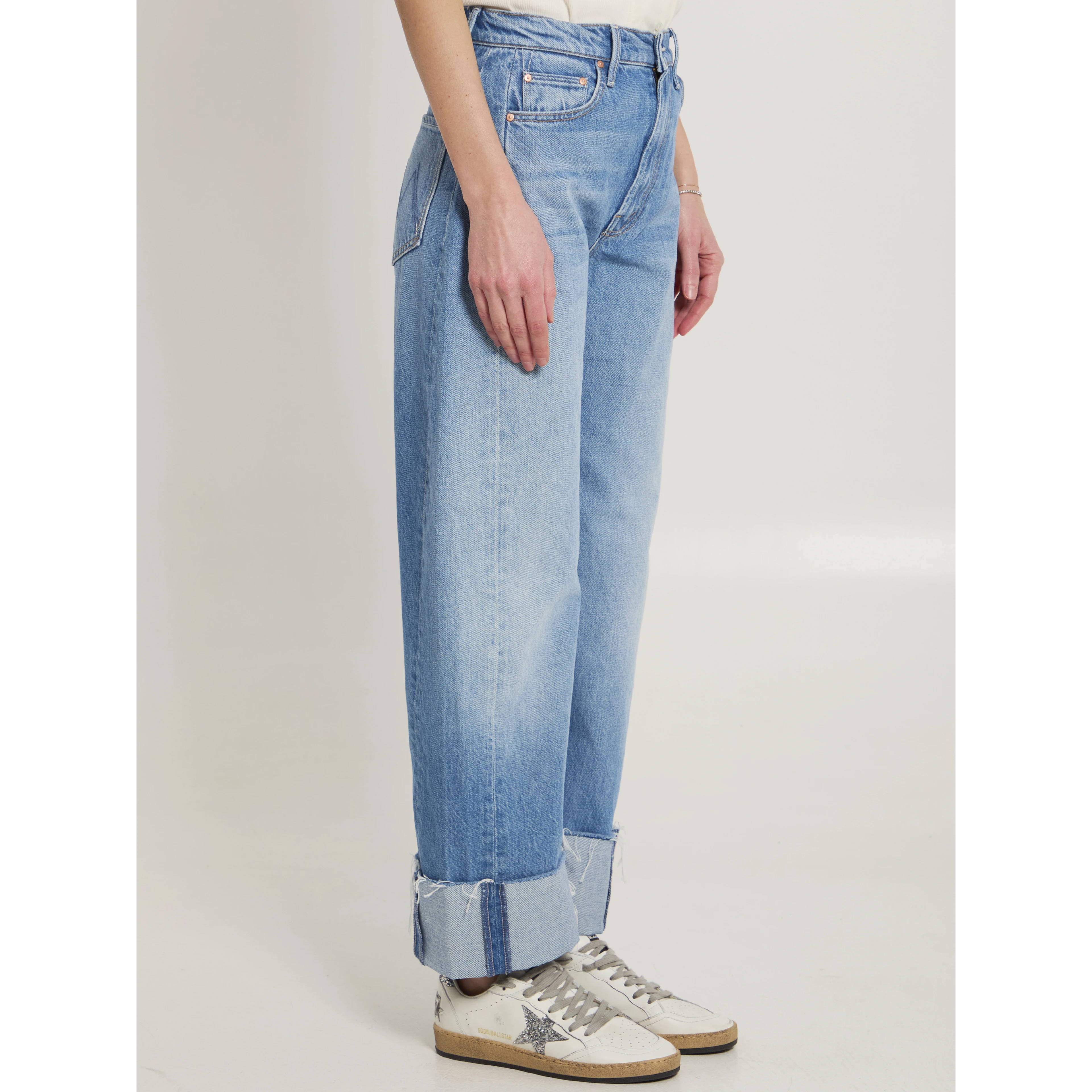 The Half-Pipe Ankle Cuff Fray jeans