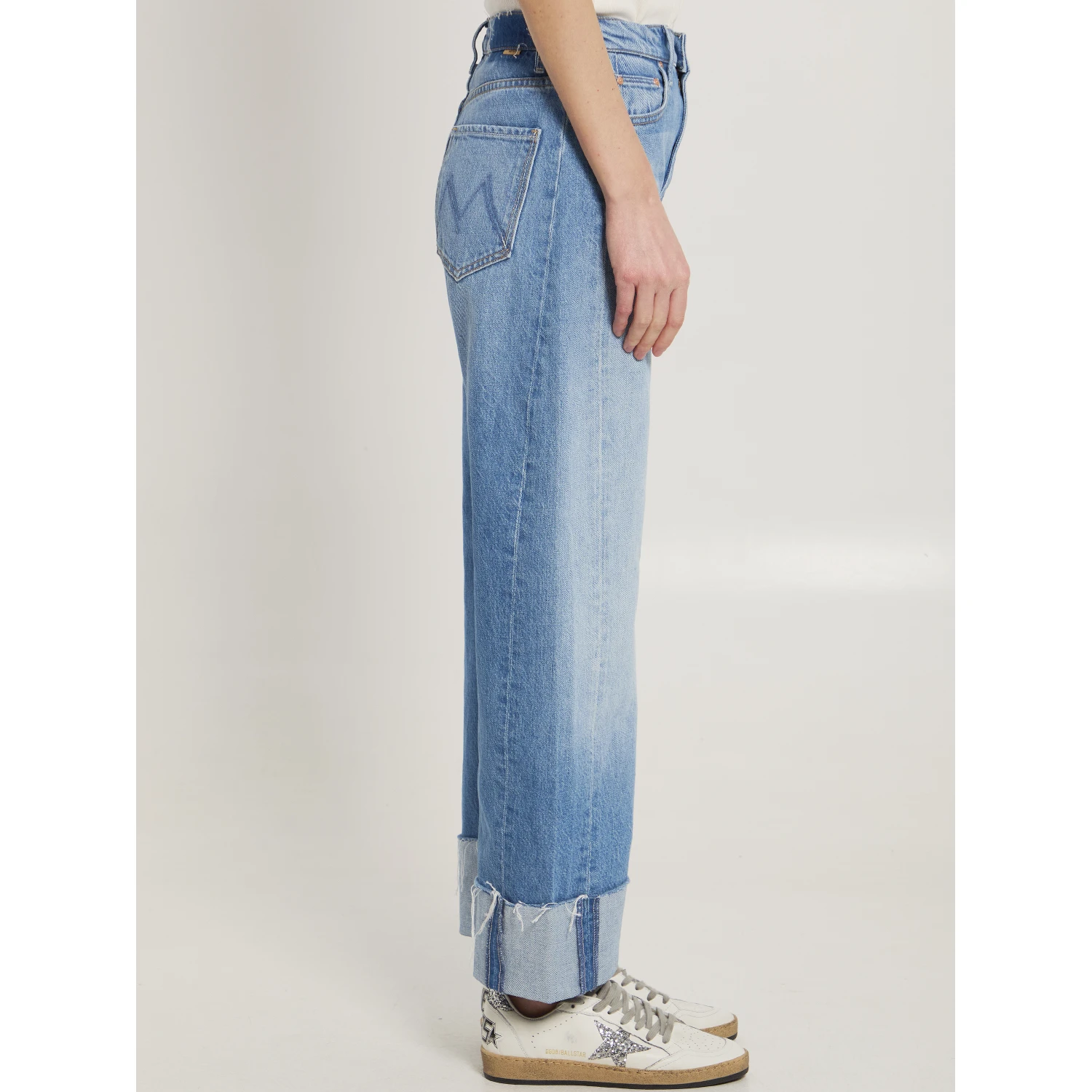 The Half-Pipe Ankle Cuff Fray jeans