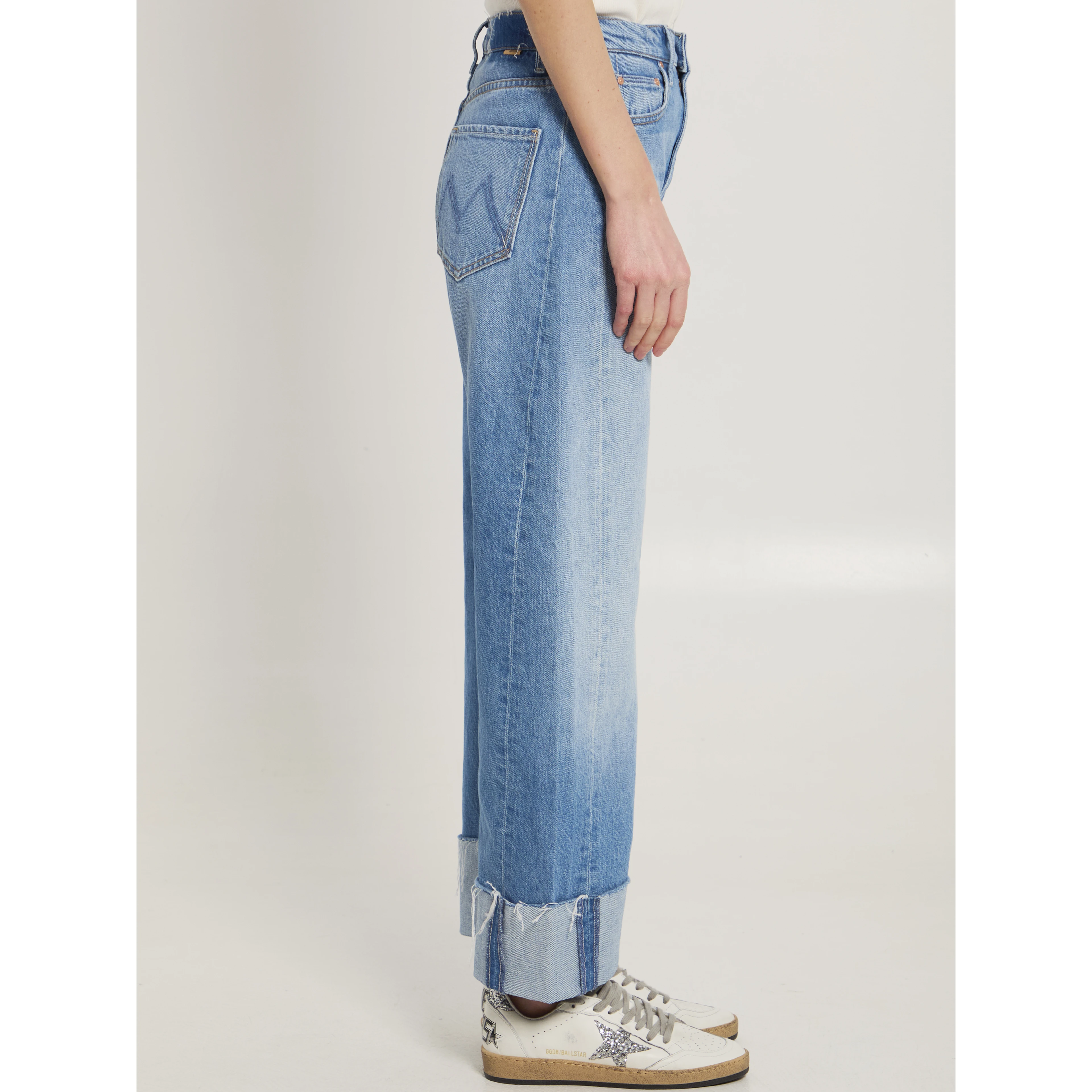 The Half-Pipe Ankle Cuff Fray jeans