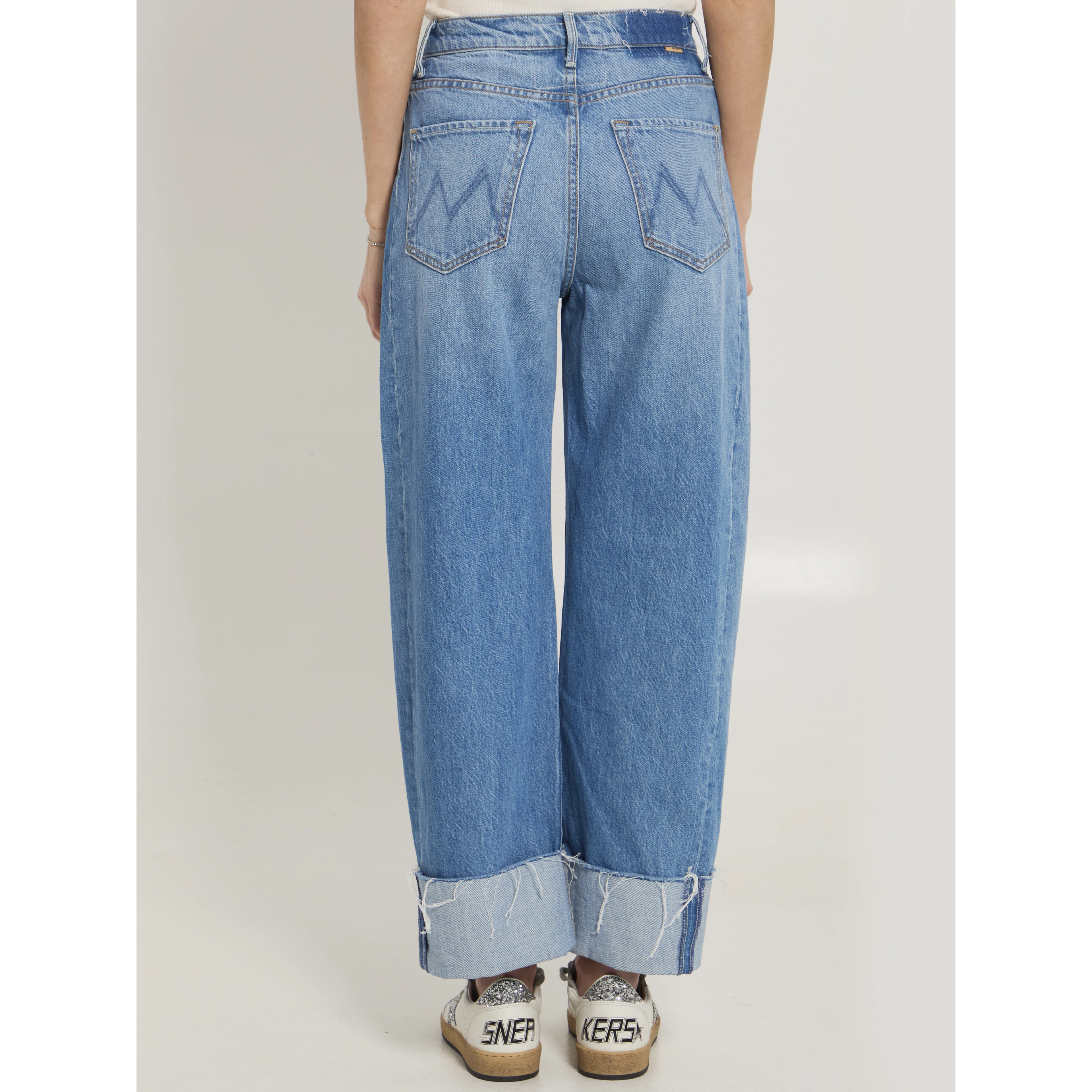 The Half-Pipe Ankle Cuff Fray jeans