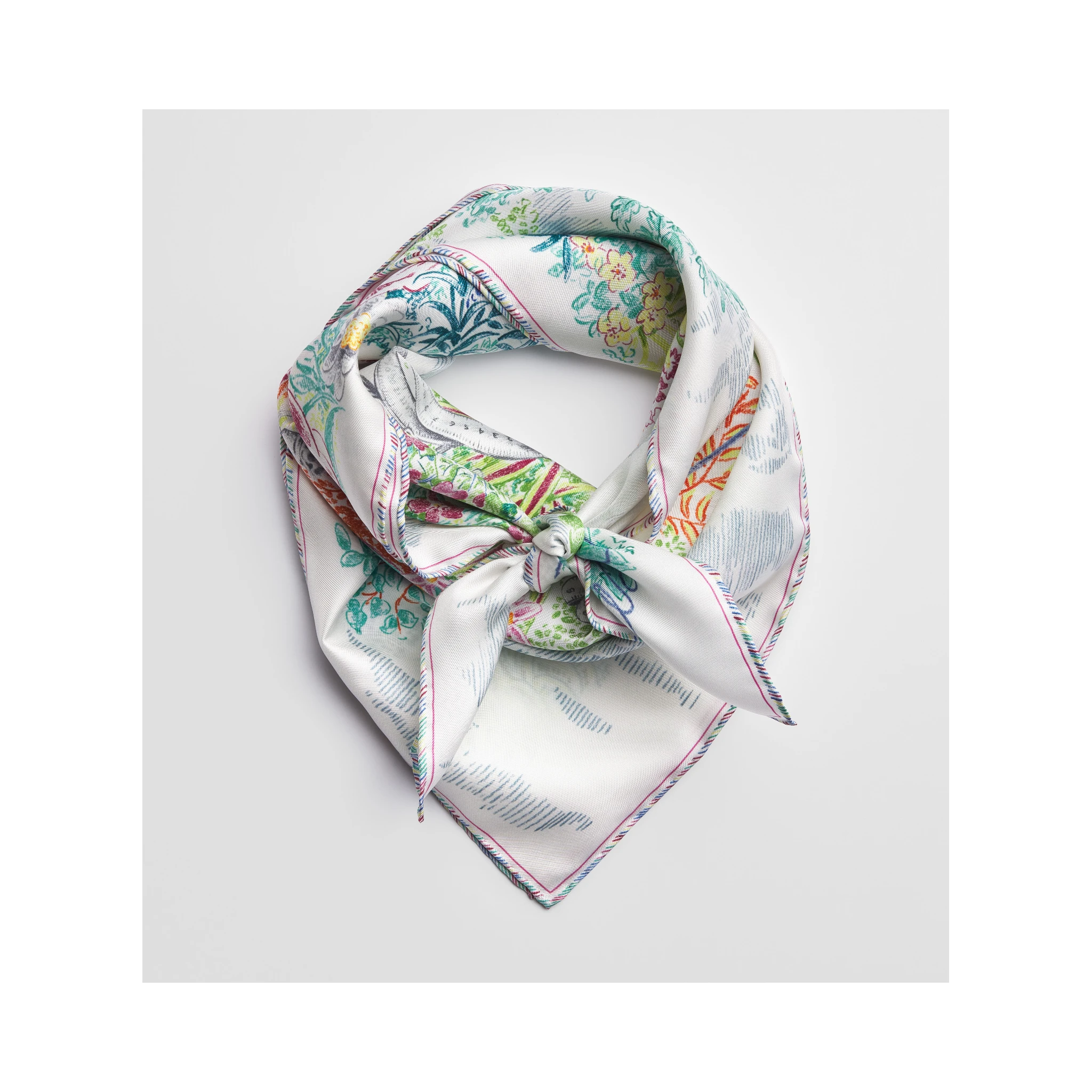 "Dior Charming Garden 90" silk scarf