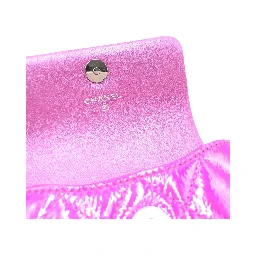 Iridescent Pink Quilted Leather Pouch
