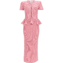 MIDI DRESS WITH PEPLUM AND BEADING