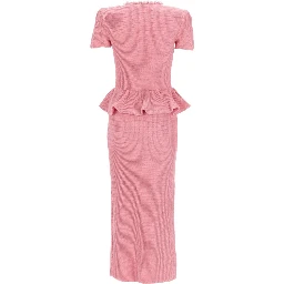 MIDI DRESS WITH PEPLUM AND BEADING