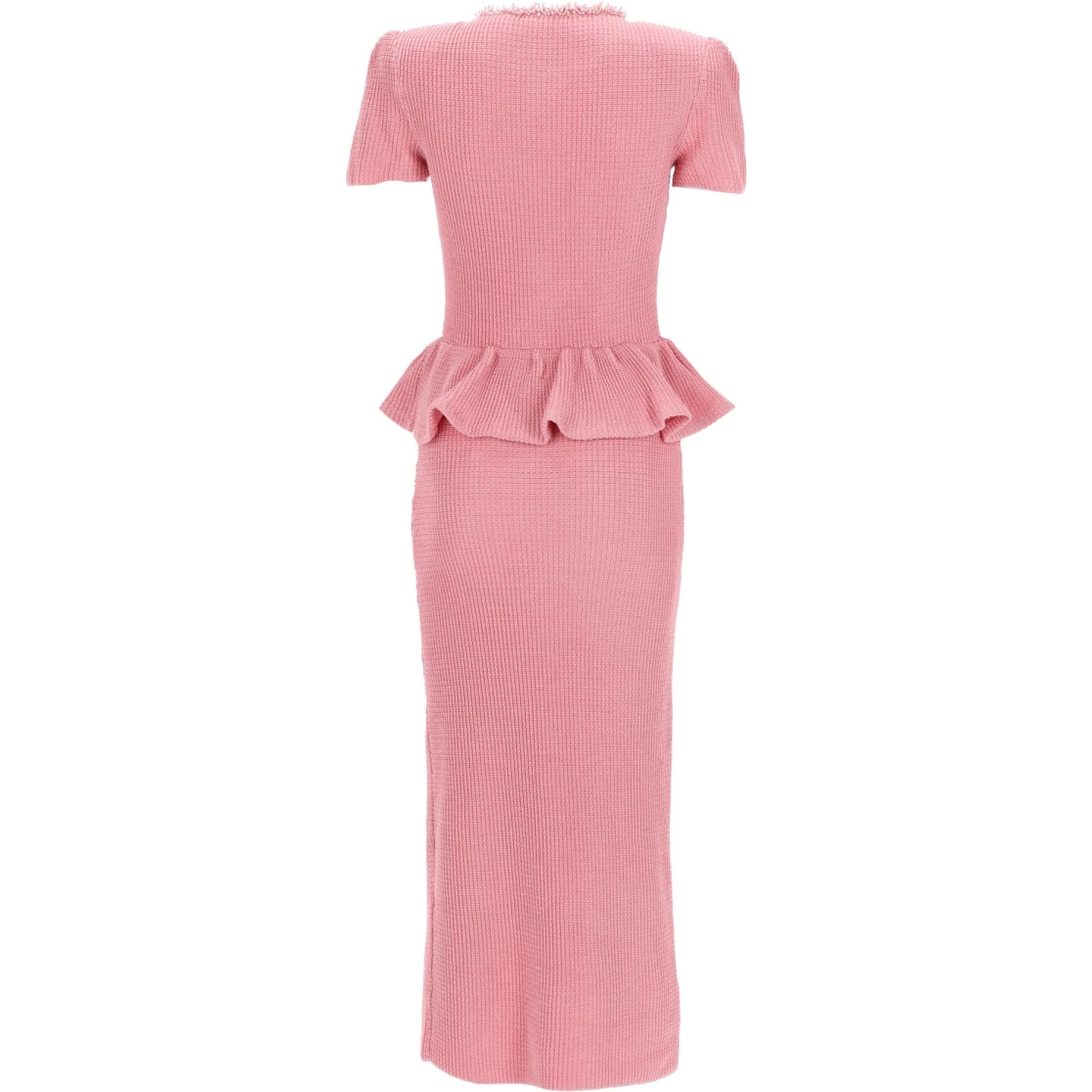 MIDI DRESS WITH PEPLUM AND BEADING