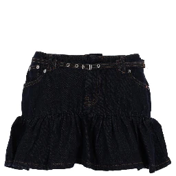 DENIM MINISKIRT WITH BELT