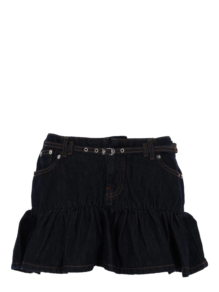 DENIM MINISKIRT WITH BELT