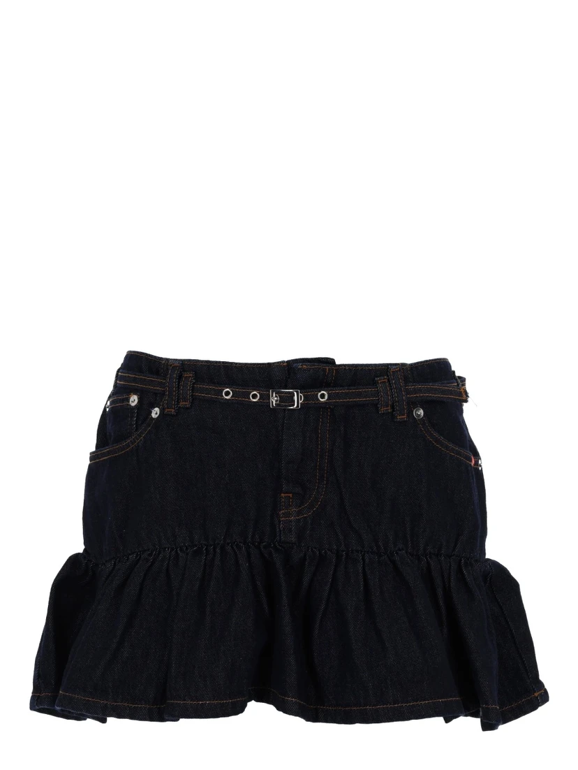 DENIM MINISKIRT WITH BELT
