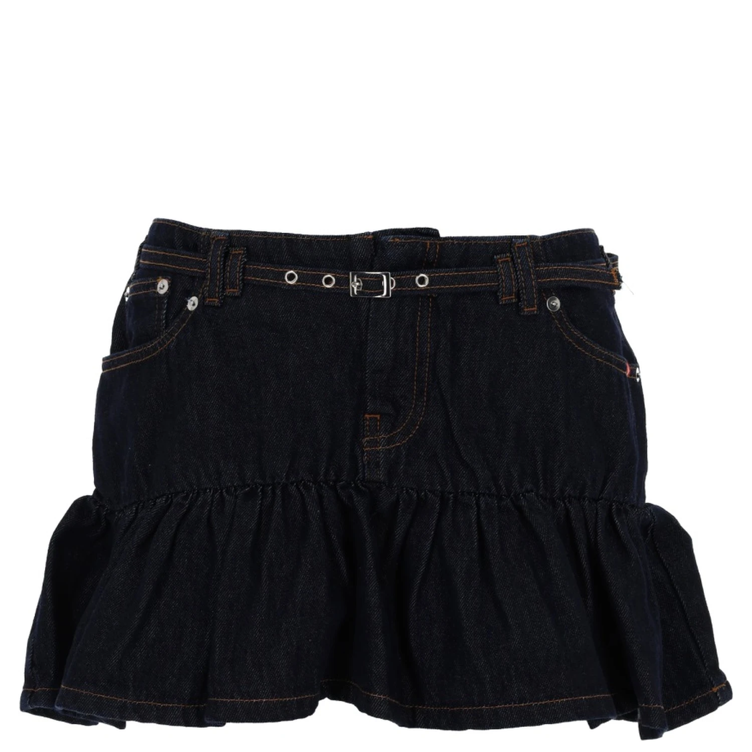 DENIM MINISKIRT WITH BELT