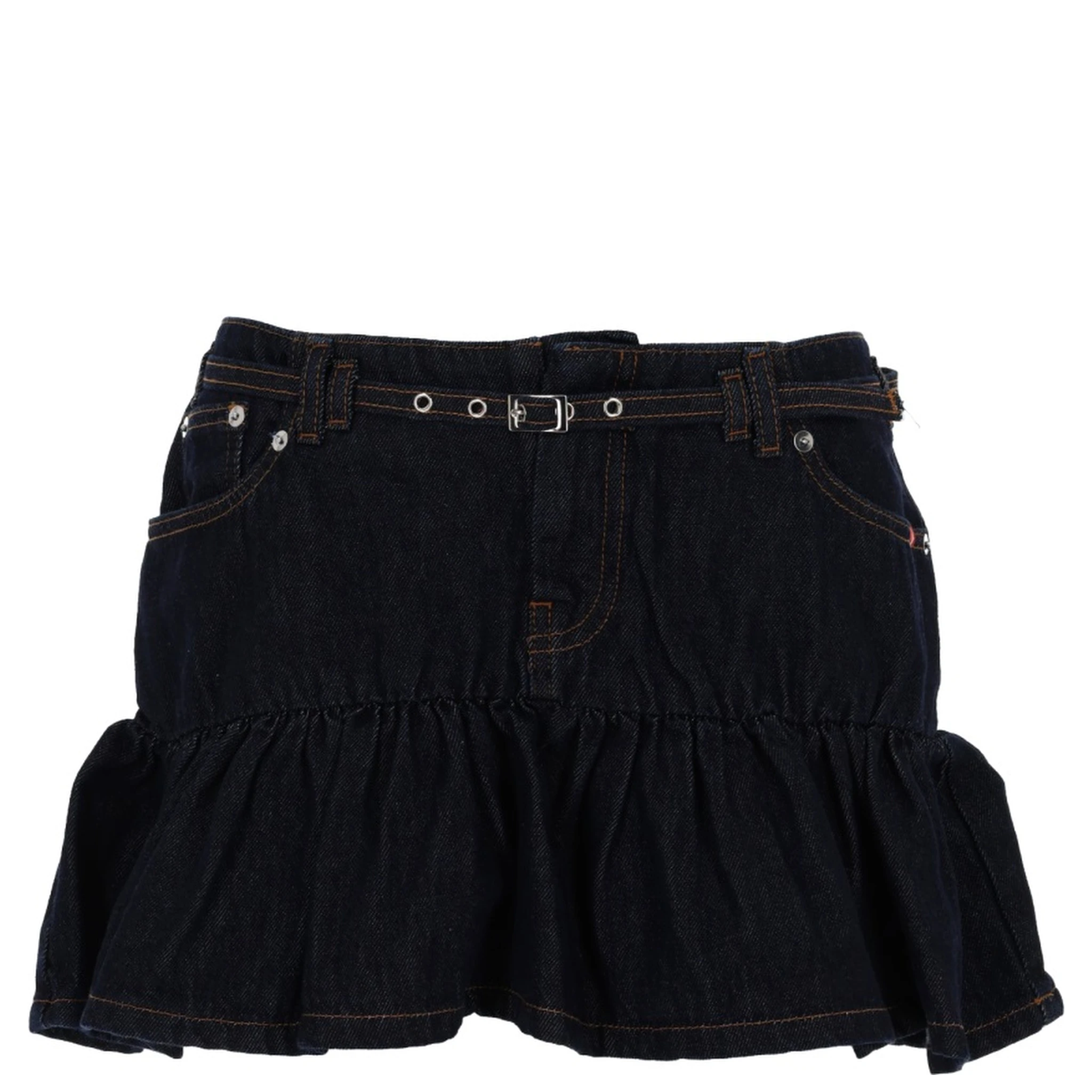 DENIM MINISKIRT WITH BELT