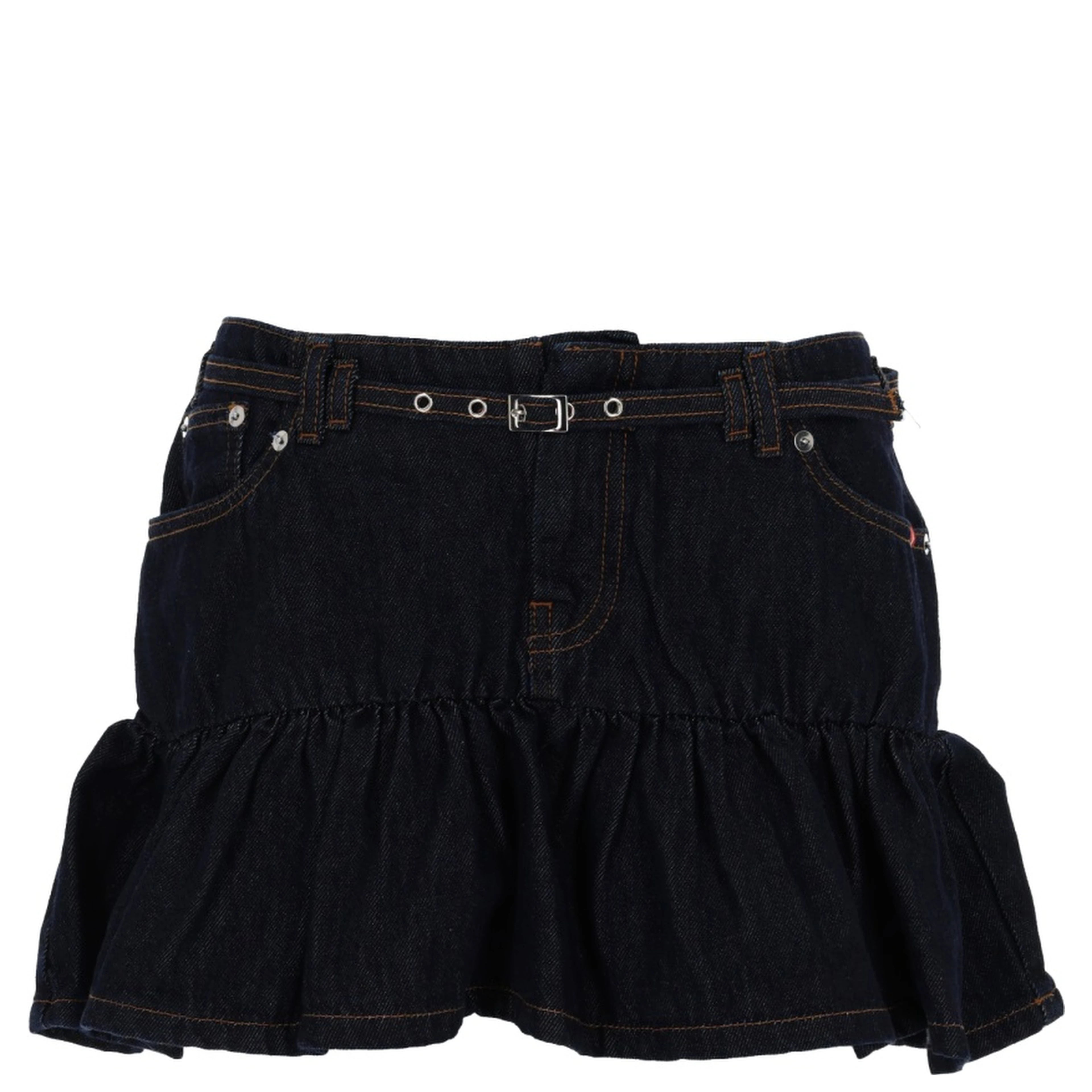 DENIM MINISKIRT WITH BELT