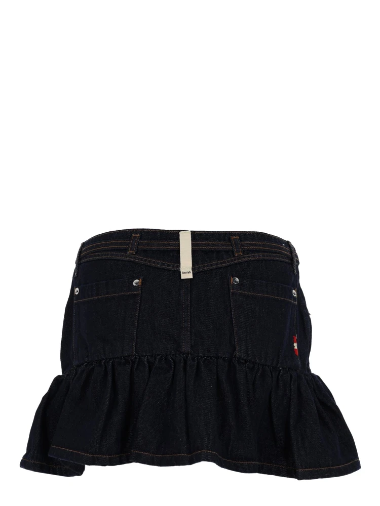 DENIM MINISKIRT WITH BELT alternative