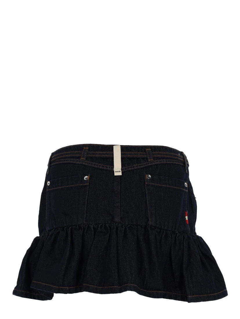 DENIM MINISKIRT WITH BELT
