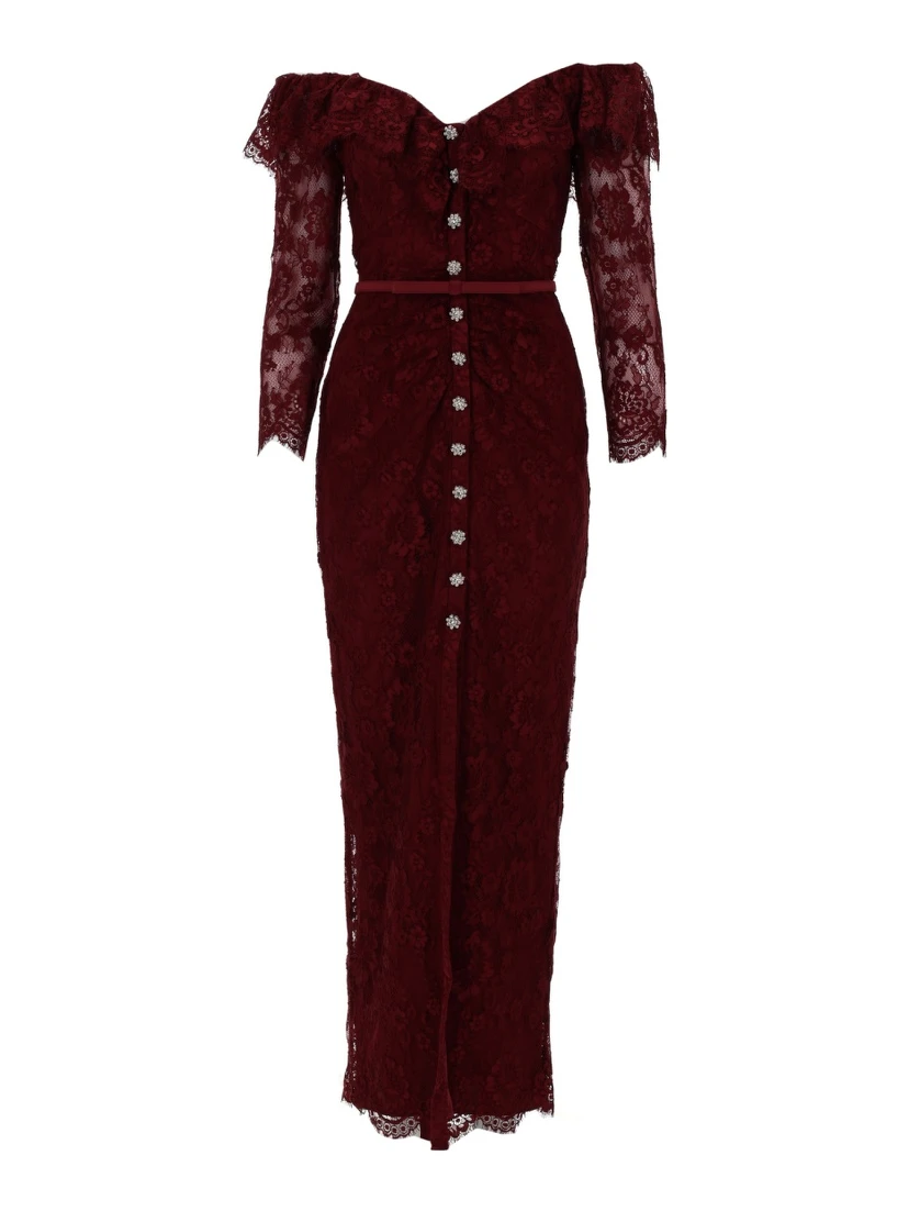 LACE DRESS WITH JEWEL BUTTONS