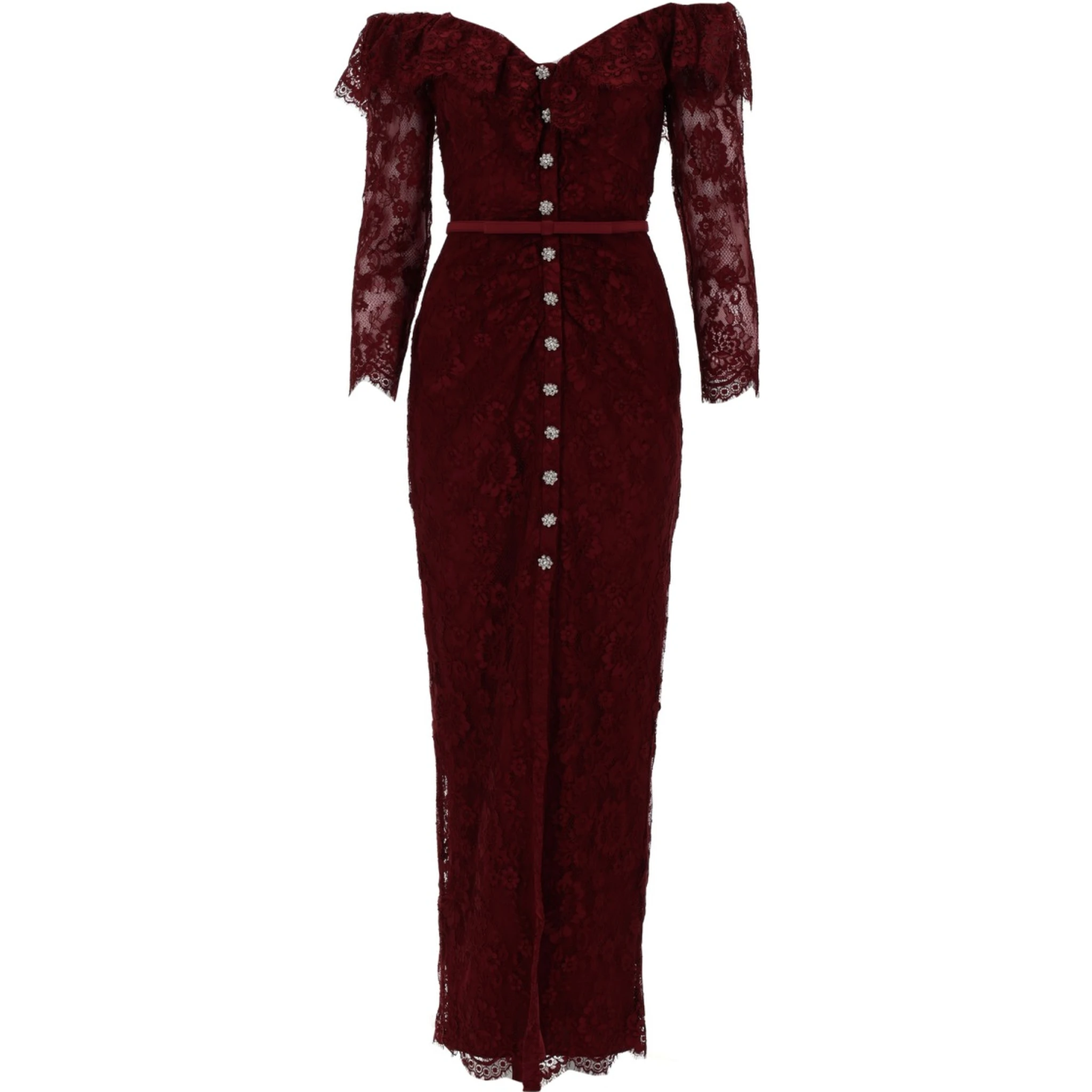 LACE DRESS WITH JEWEL BUTTONS