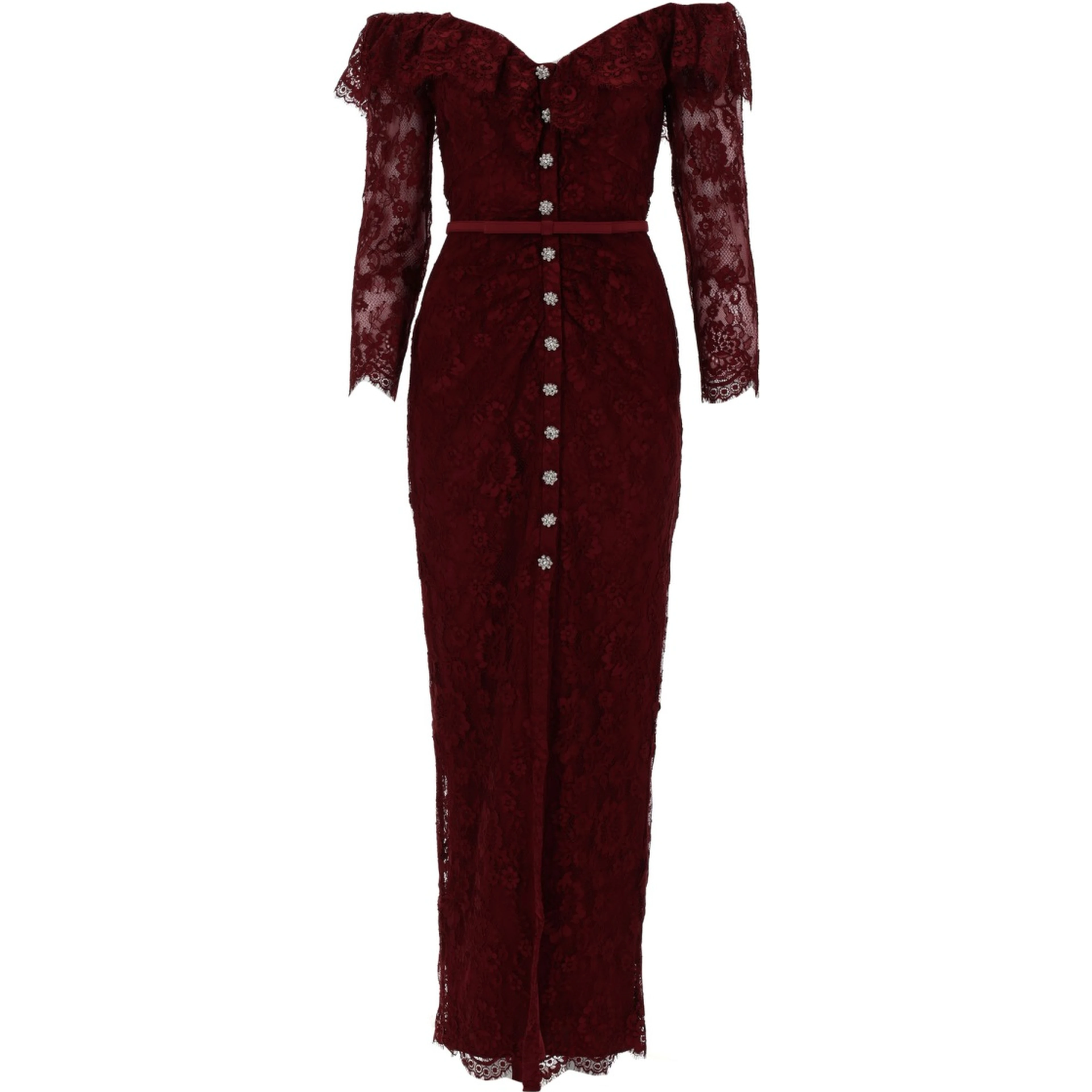 LACE DRESS WITH JEWEL BUTTONS