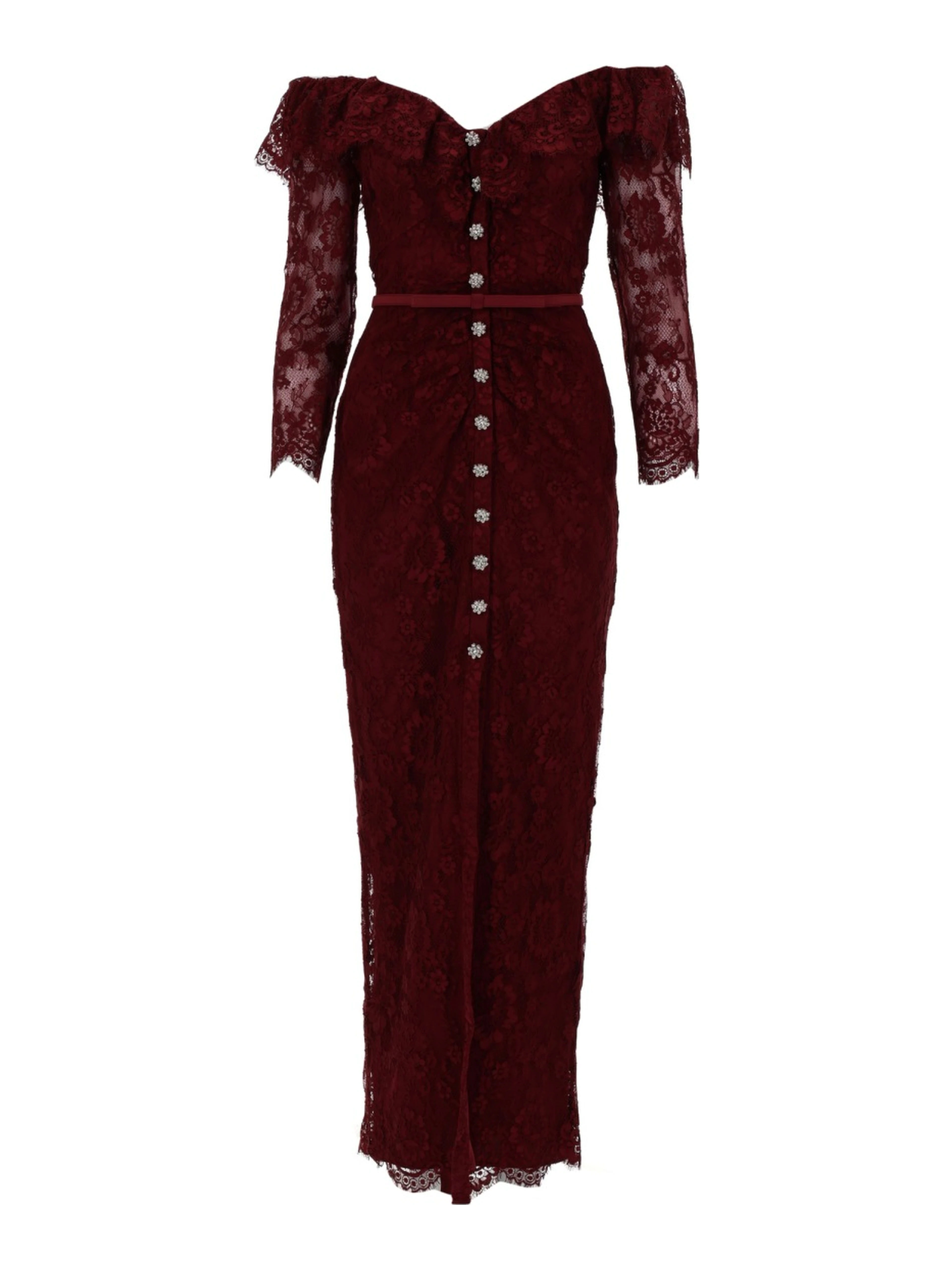 LACE DRESS WITH JEWEL BUTTONS