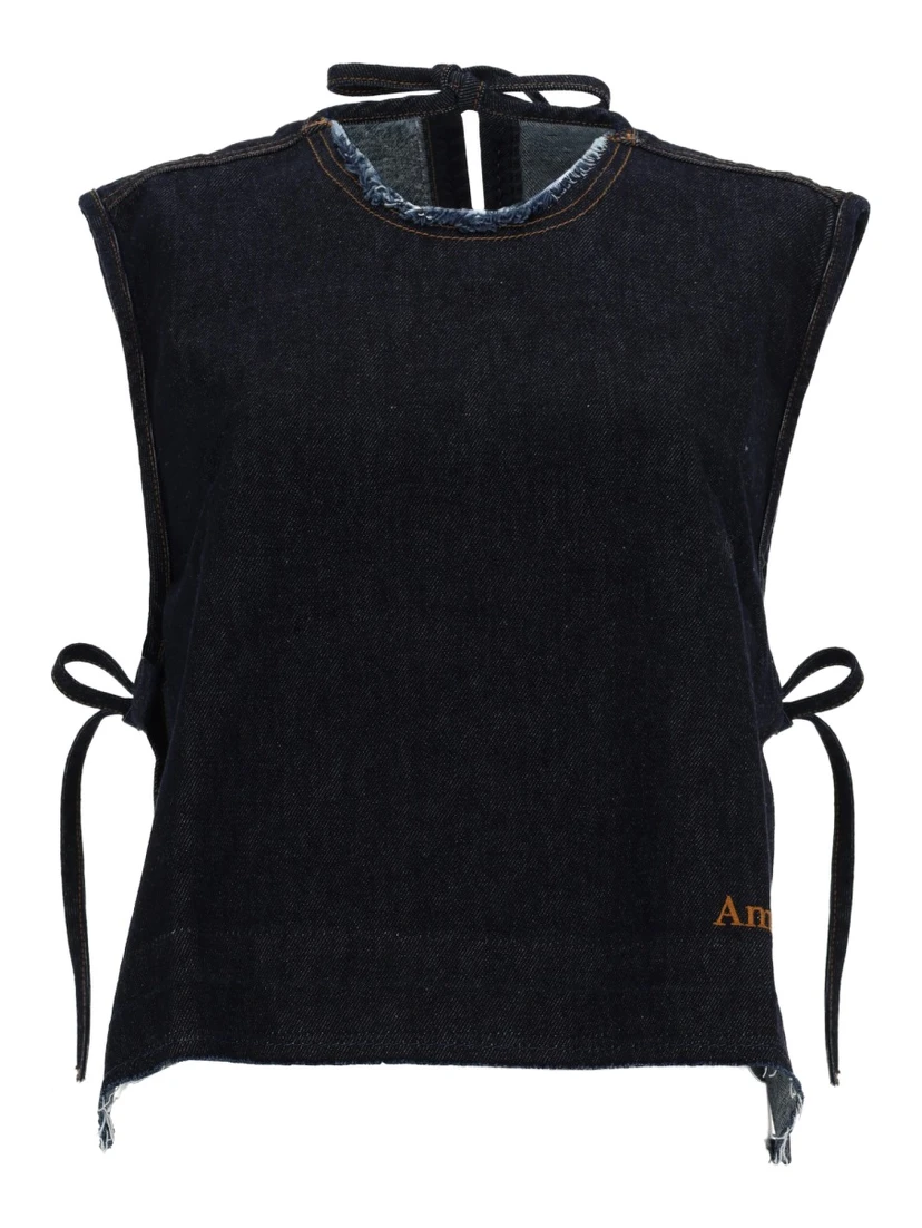 DENIM SLEEVELESS TOP