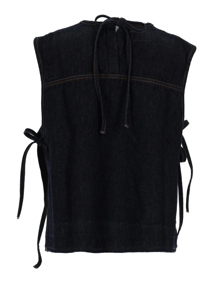 DENIM SLEEVELESS TOP