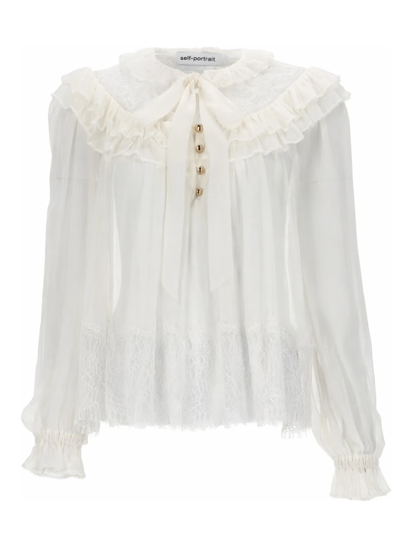 GEORGETTE BLOUSE WITH RUFFLES