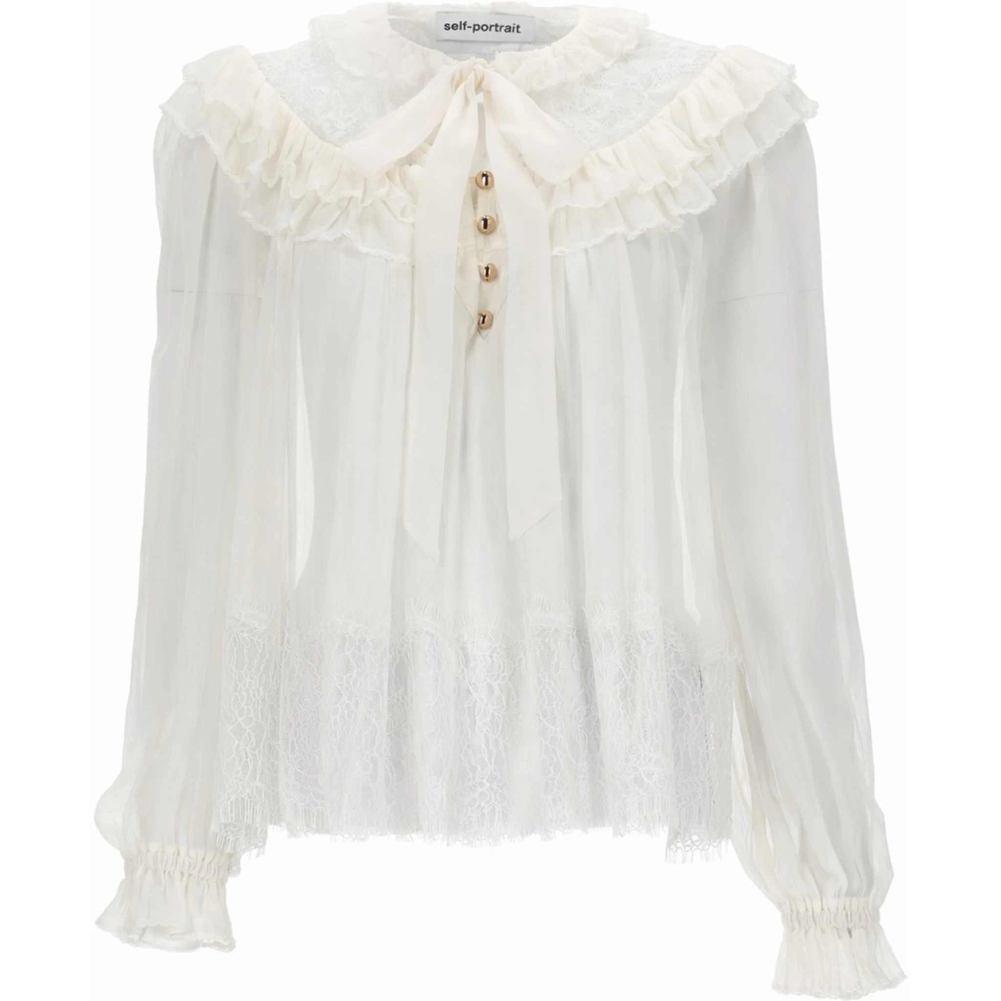GEORGETTE BLOUSE WITH RUFFLES