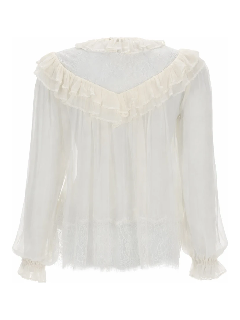 GEORGETTE BLOUSE WITH RUFFLES
