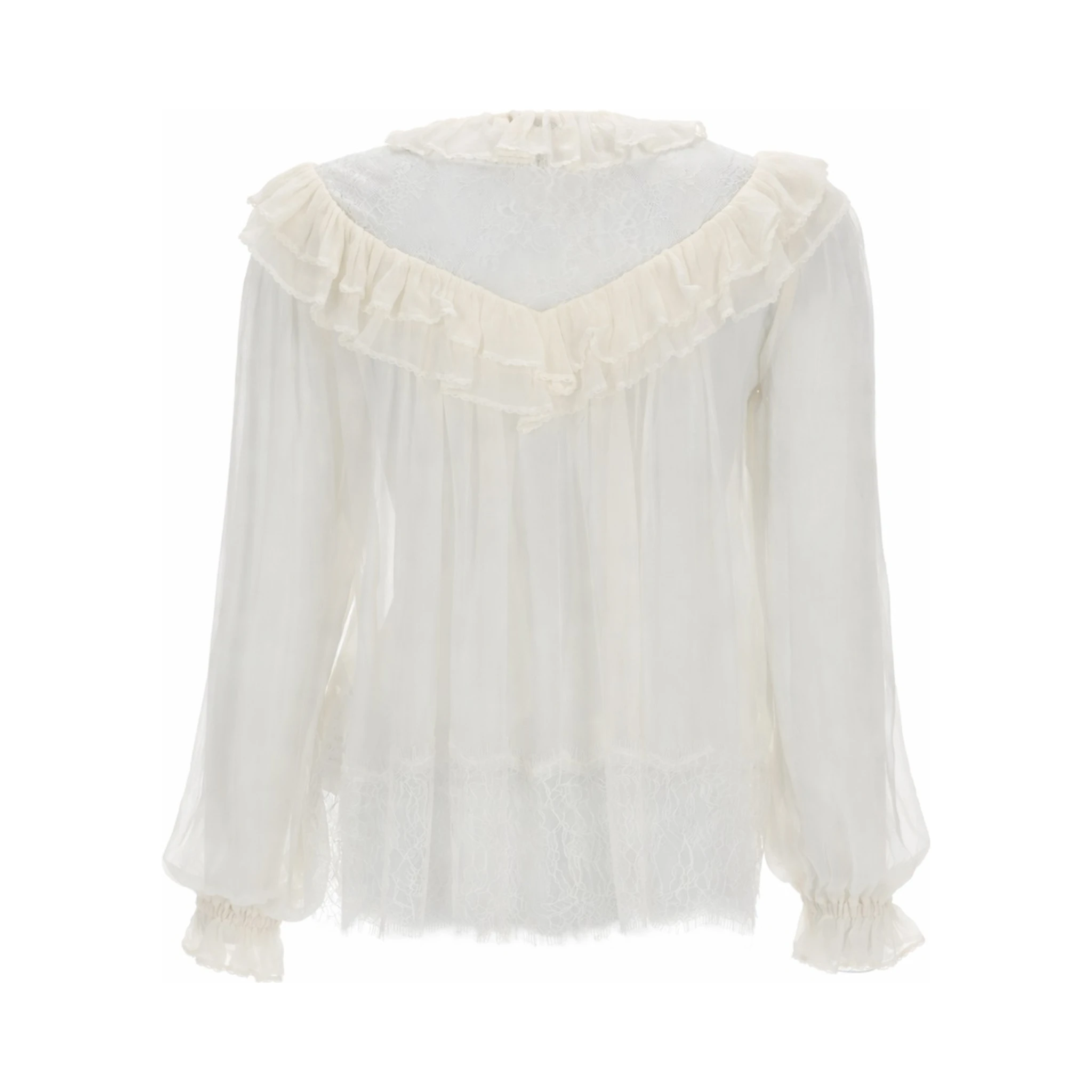 GEORGETTE BLOUSE WITH RUFFLES