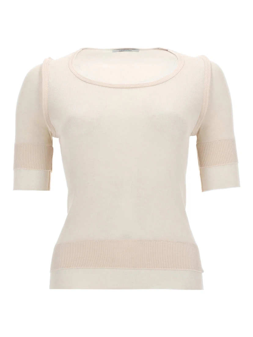 "TROMPE L'OEIL" VISCOSE AND SILK TOP