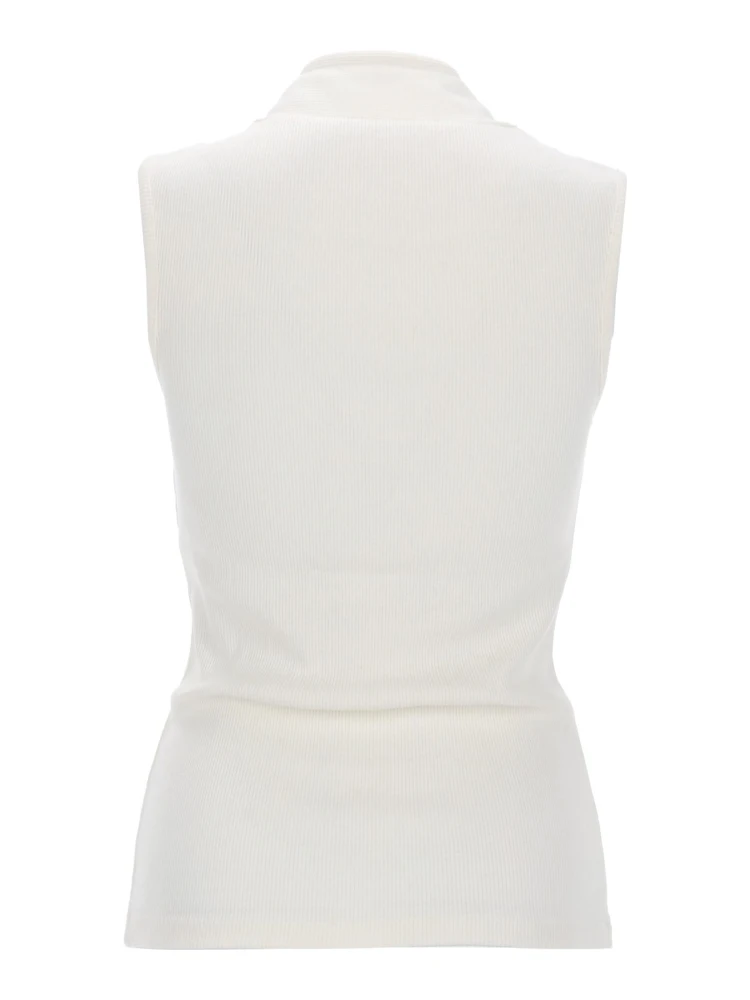 ASYMMETRICAL RIBBED TOP WITH SCARF alternative