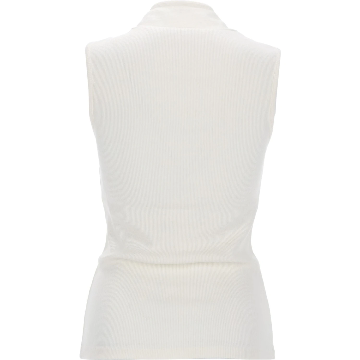 ASYMMETRICAL RIBBED TOP WITH SCARF