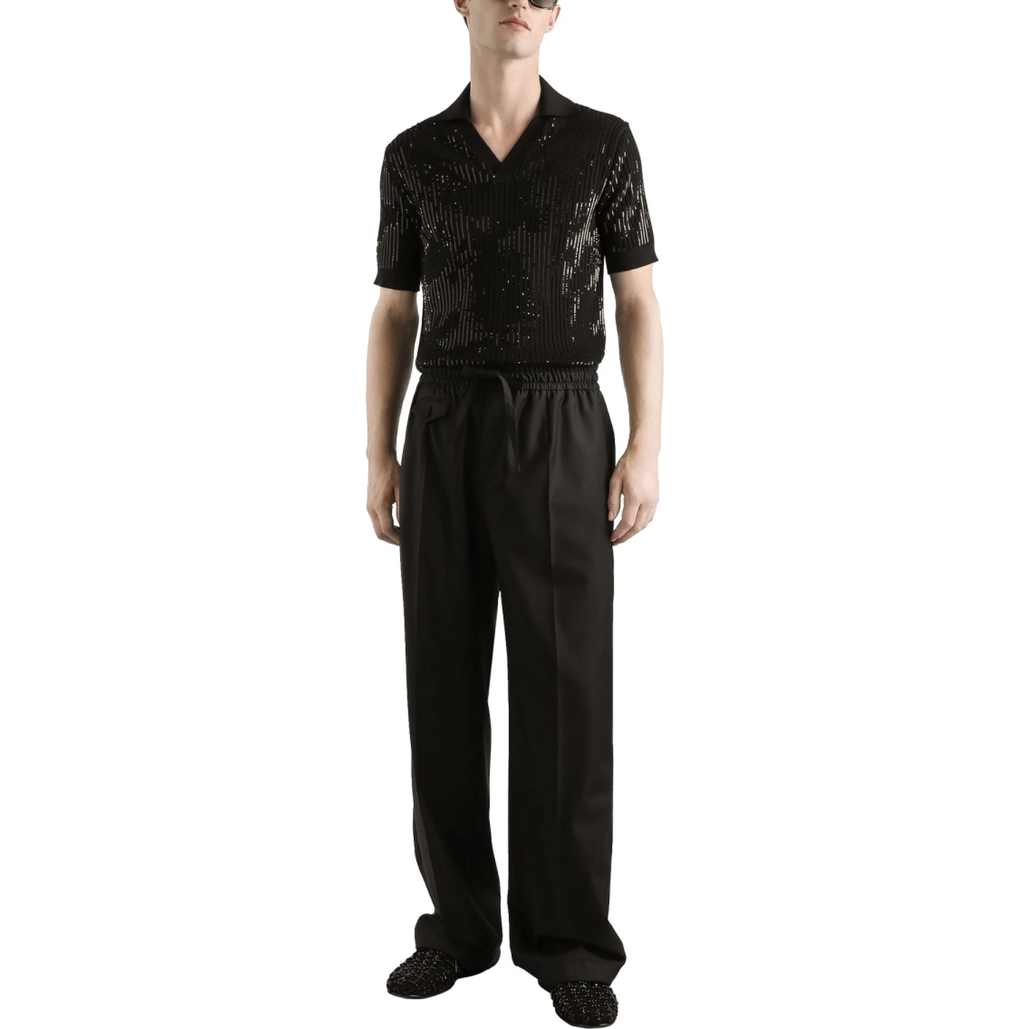 WOOL KNIT JOGGING PANTS