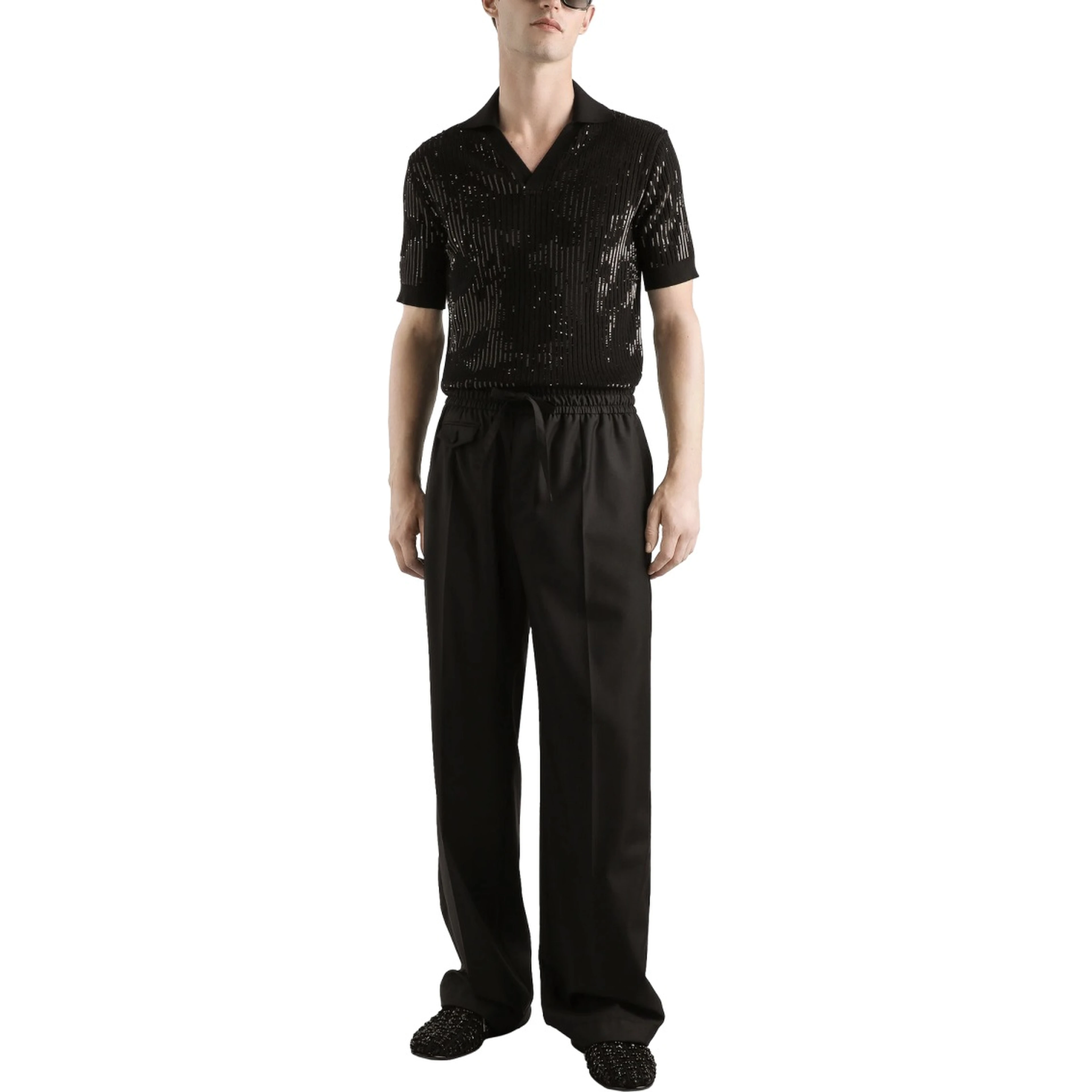 WOOL KNIT JOGGING PANTS