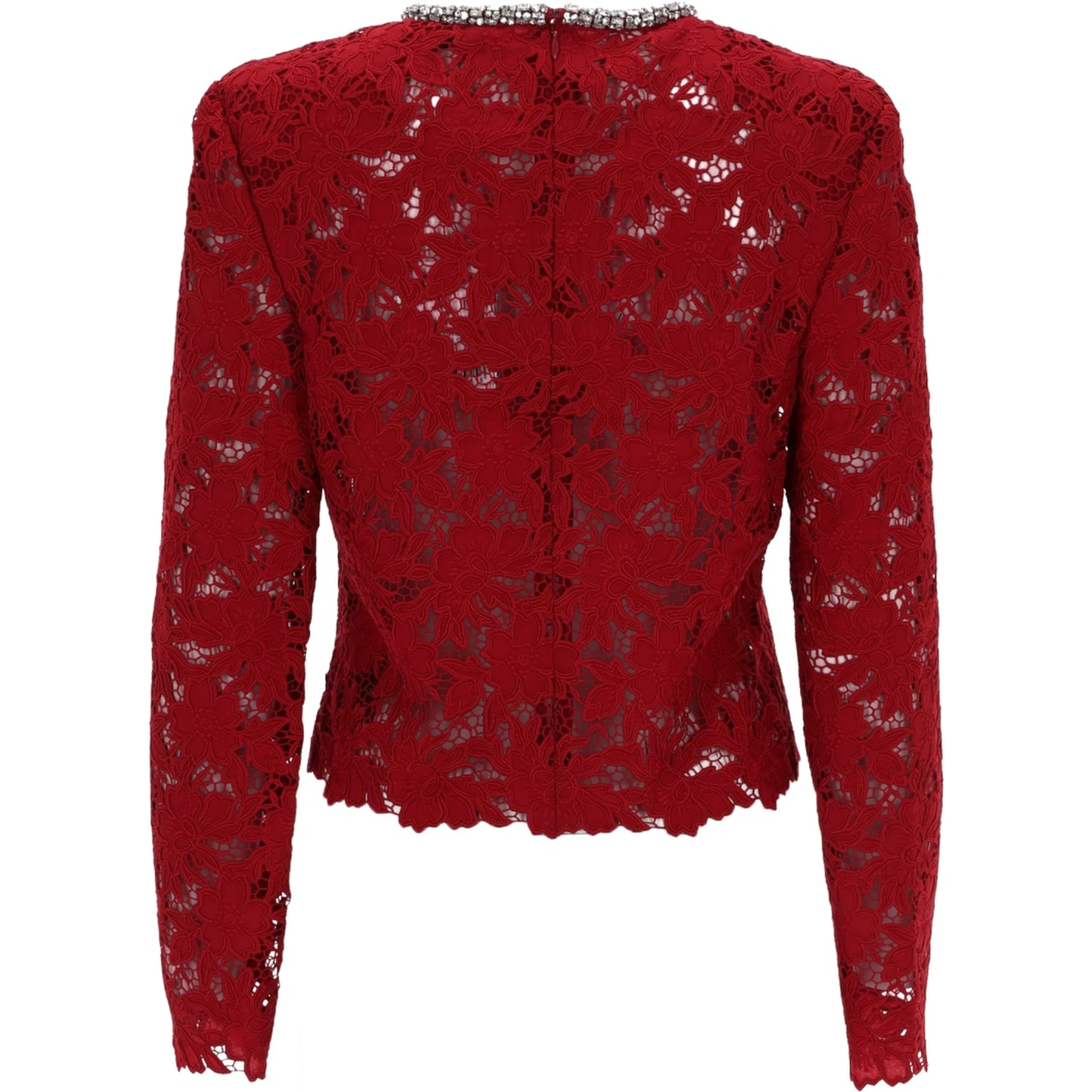 LACE TOP WITH CRYSTALS