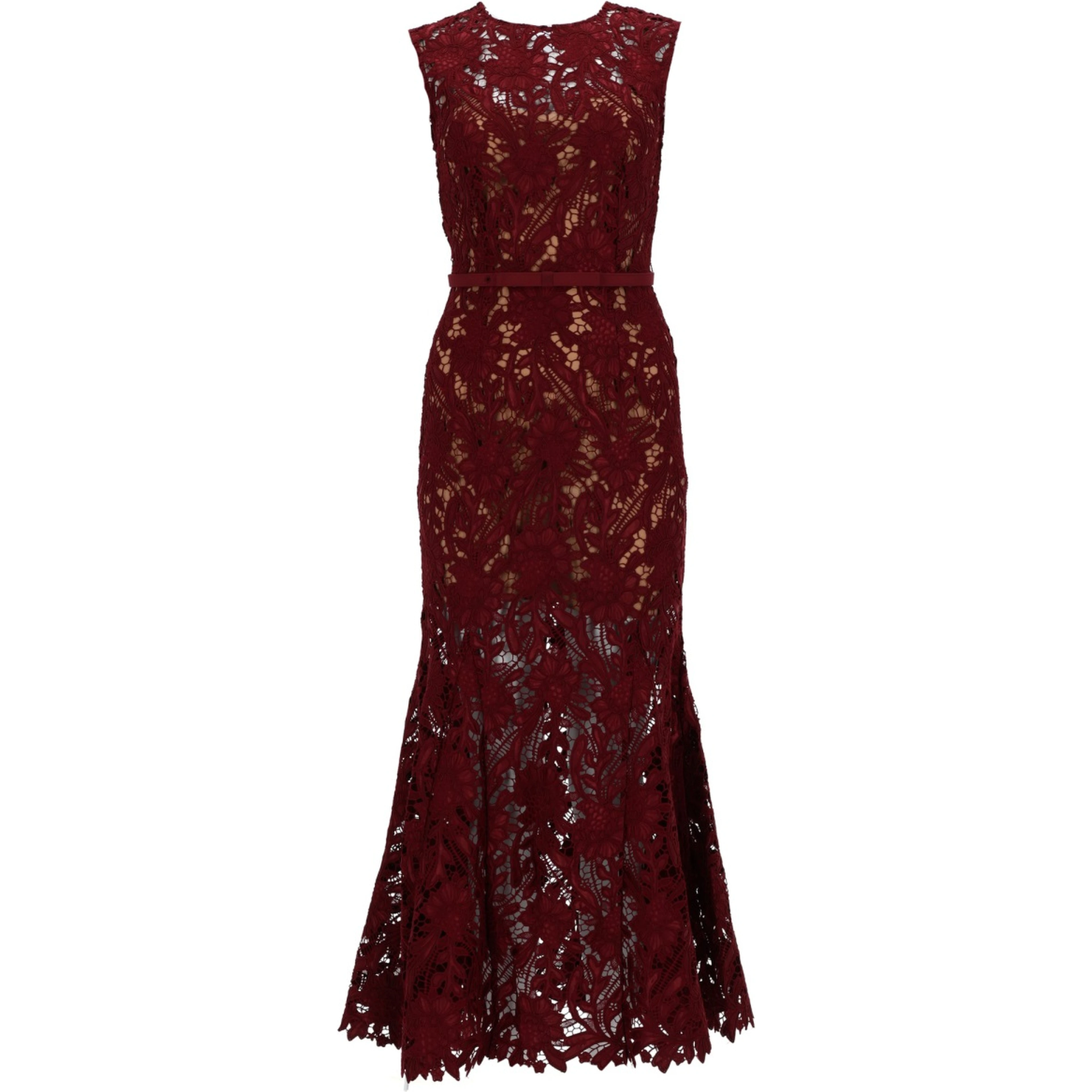 FLORAL LACE MIDI DRESS