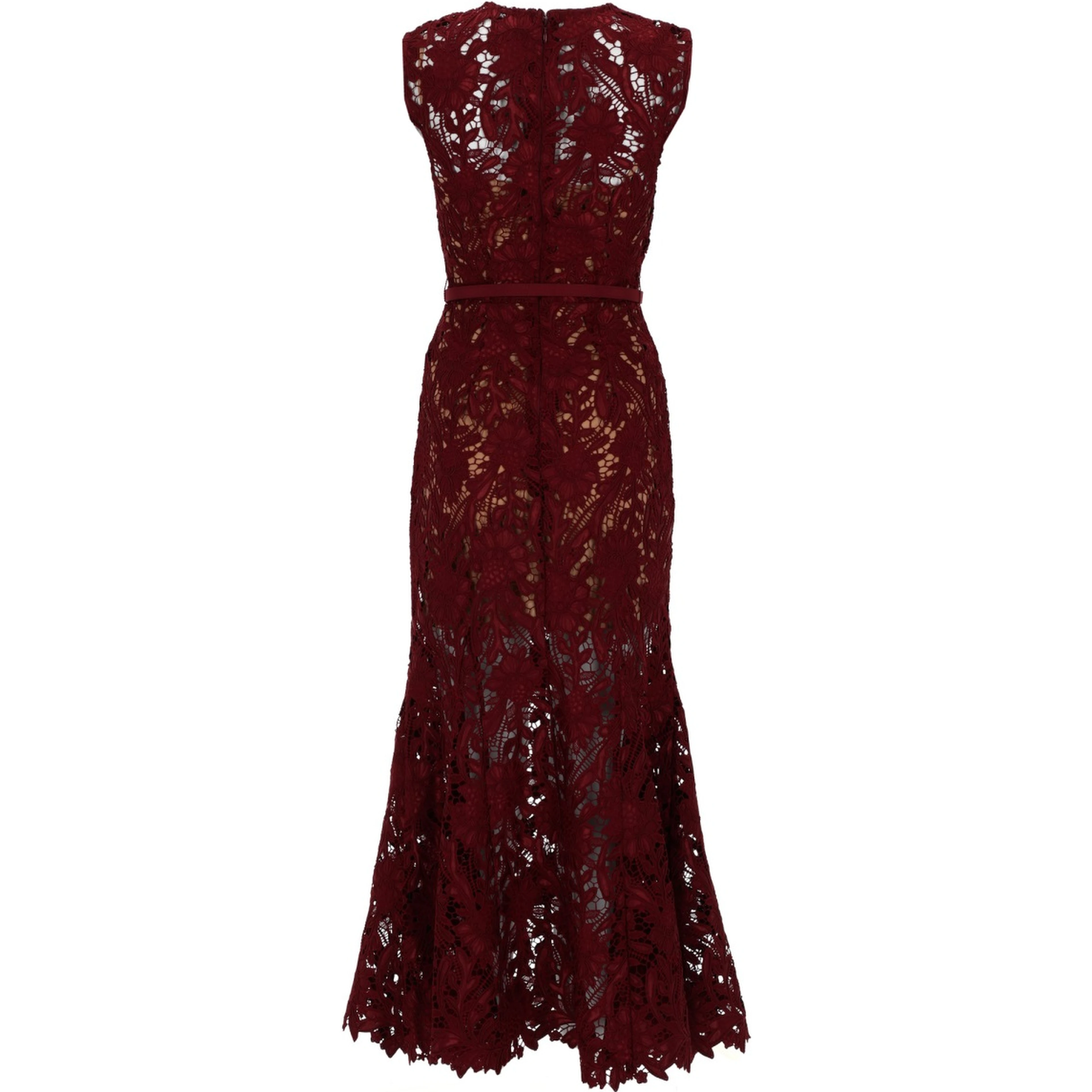 FLORAL LACE MIDI DRESS