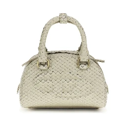 Beige Calf Leather Bos Taurus Handbag