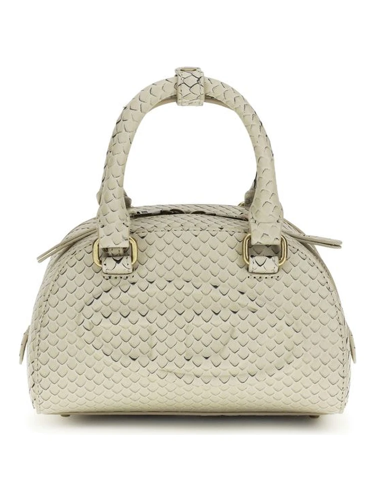 Beige Calf Leather Bos Taurus Handbag