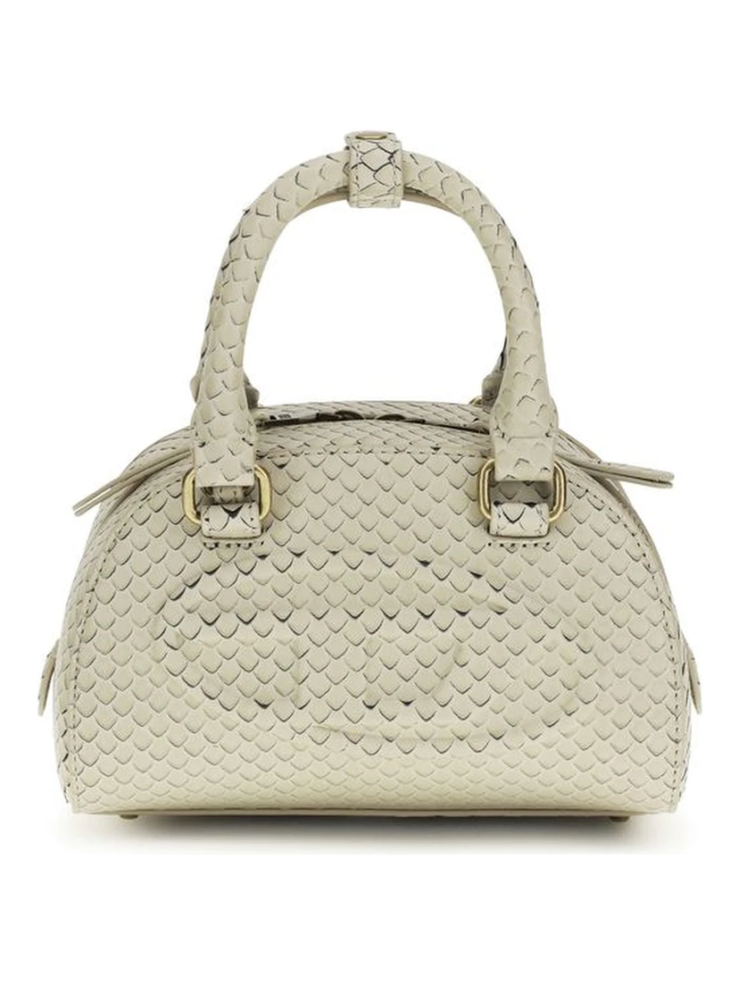 Beige Calf Leather Bos Taurus Handbag