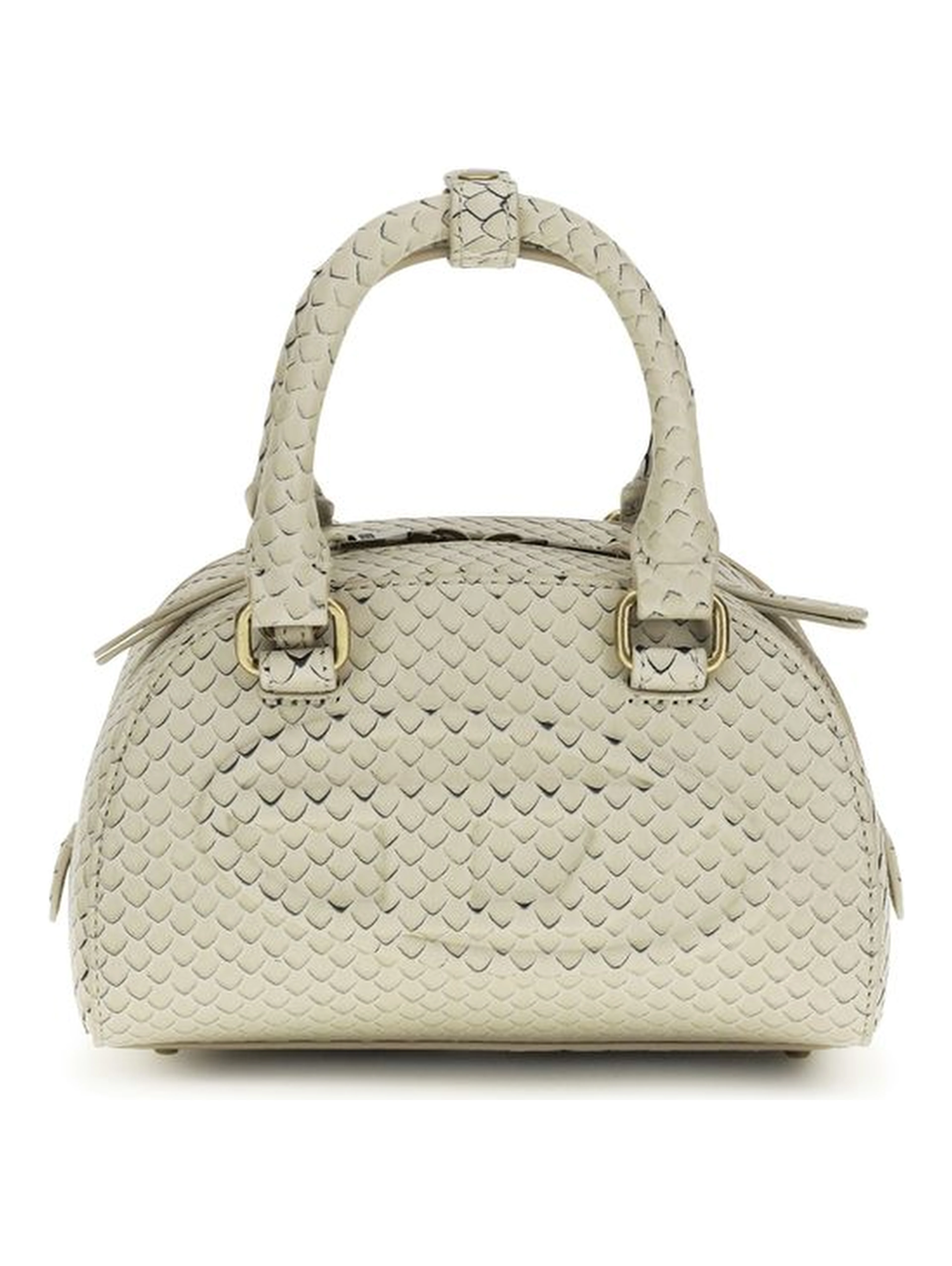 Beige Calf Leather Bos Taurus Handbag