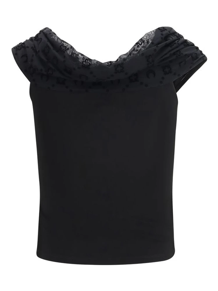Black Viscose Sleeveles T-Shirt alternative